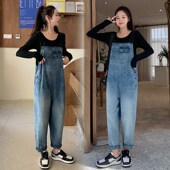 时尚 两件套秋季 大码 孕妇秋装 女春秋款 2025新款 上衣背带裤 网红套装