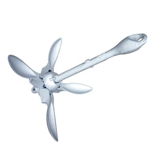 折叠船锚充气橡皮艇皮划艇冲锋舟钓鱼船专用莲花锚碳钢固定锚皮艇