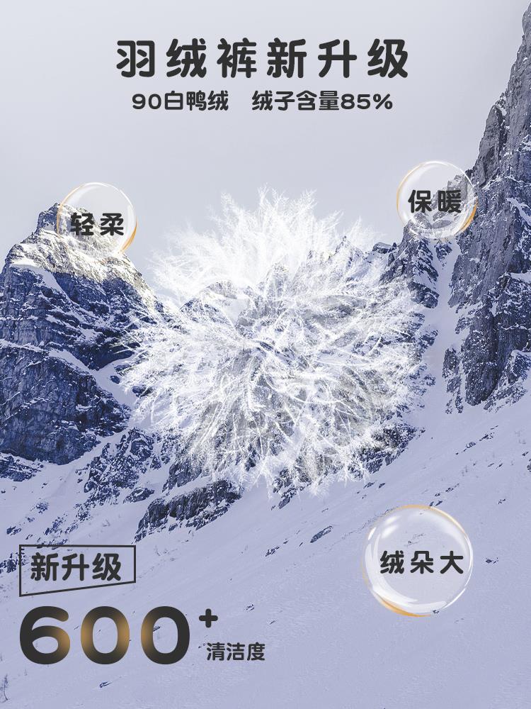 儿童羽绒裤女童裤子外穿冬季2025新款加厚男童保暖棉裤宝宝滑雪裤