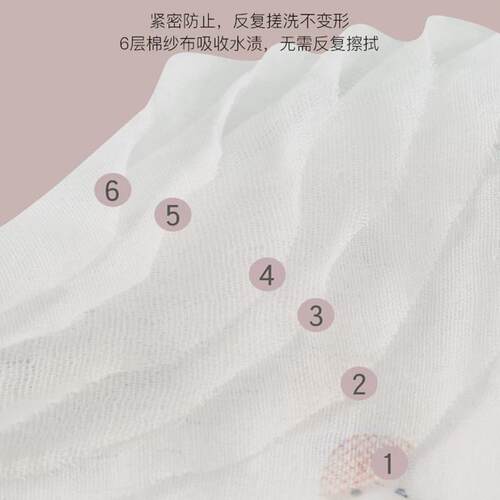4条 新生纯棉婴儿口水巾棉纱布毛巾宝宝用品儿童六层幼儿洗脸新款