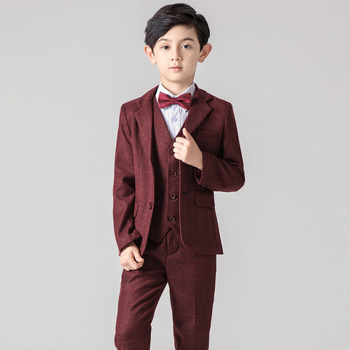 儿童西装套装花童礼服男孩韩版童装男童小西服宝宝钢琴演出服秋冬