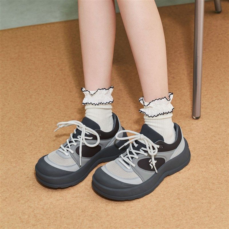 玛速主义2024年冬季新款厚底大头运动鞋平底透气休闲鞋百搭单鞋女,女鞋,时尚休闲鞋,淘宝优惠券,粉丝福利购,淘宝优惠卷
