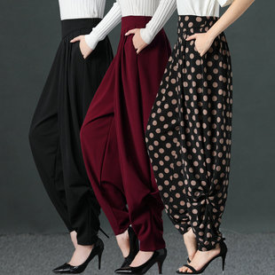 长裤 百搭哈伦裤 子宽松显瘦休闲萝卜裤 大码 春 女阔腿灯笼裤 夏天韩版