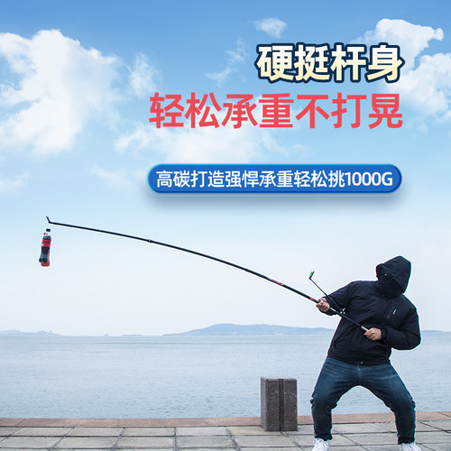 大物支架长杆专用鱼竿炮台地插炮竿超硬架杆不锈钢竿架超硬锁竿器