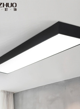 led办公室长条吸顶灯 创意个性长方形工业风商用店铺阳台长型灯具