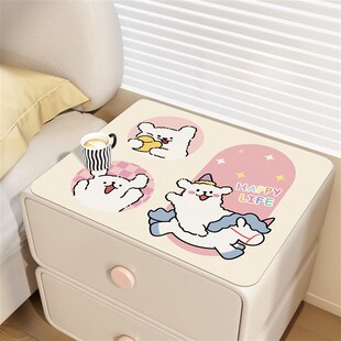 卡通床头柜垫子防烫防水可擦洗A防滑皮革桌垫桌面保护垫防尘盖布
