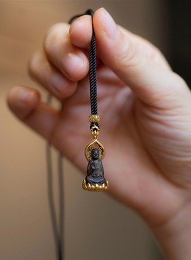 天然奇楠沉香观音吊坠男女款招财转运随身佛项链助眠安神情侣挂件