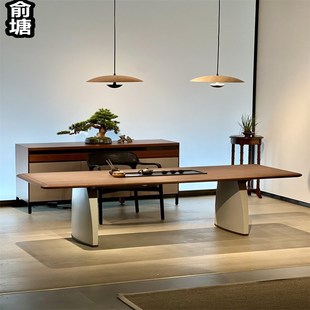 俞塘新中式实木茶桌椅子组合禅意现代简约茶室高端别墅招待泡茶桌