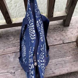 乌镇蓝印花布女士背包挎包手拎包D蜡染大方包时尚手工休闲布艺包