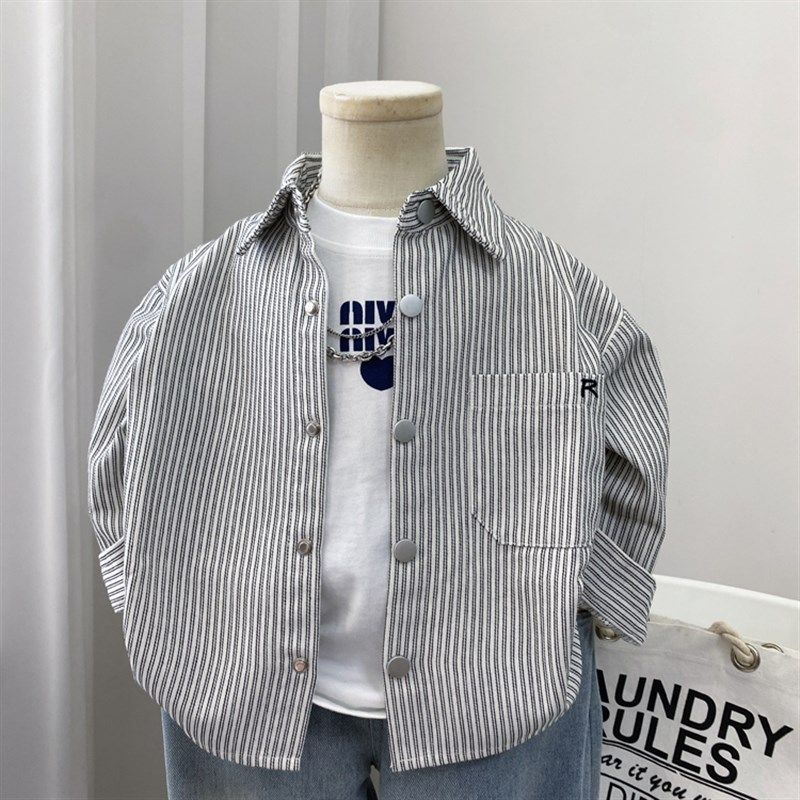 儿童开衫男童衬衫春装长袖薄款外套韩版男孩中童小童男孩休闲洋气,童装/婴儿装/亲子装,衬衫,淘宝优惠券,粉丝福利购,淘宝优惠卷