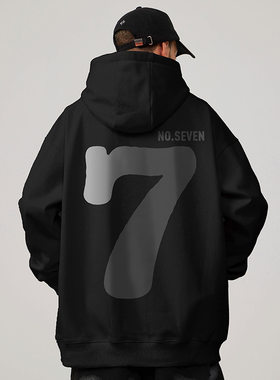 带帽卫衣男生加肥加大码男装国潮牌连帽胖子加绒加厚秋冬款潮流男