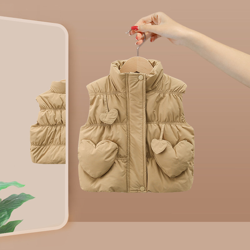 女童羽绒马甲冬装2023新款女宝宝加厚保暖上衣小童洋派时髦羽绒服,童装/婴儿装/亲子装,羽绒马甲,淘宝优惠券,粉丝福利购,淘宝优惠卷