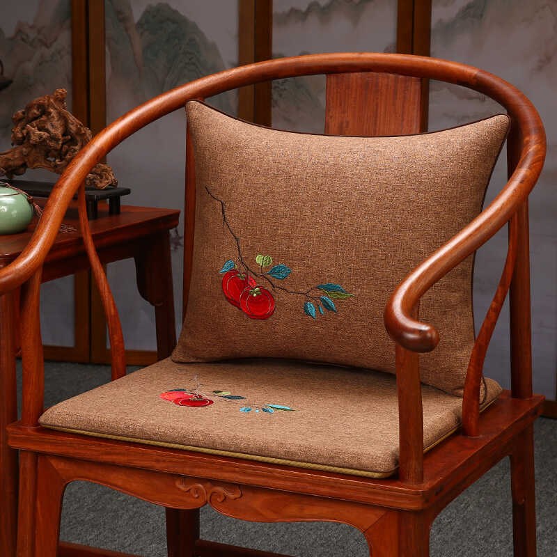 中式红木椅子坐垫茶桌椅垫子实木沙发垫圈椅太师椅垫座垫防滑