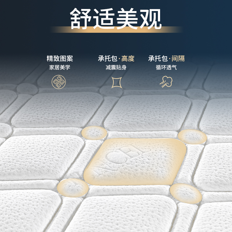 雅德居席梦思床垫软硬两用独立袋装弹簧乳胶椰棕家用软垫1.5m1.8