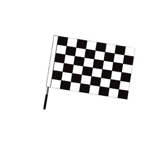 F赛车信号旗黑白方块旗伸缩旗杆蓝色红白色方格子旗卡丁车旗