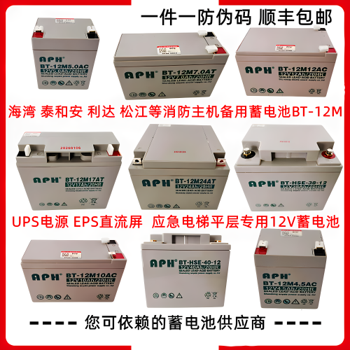 海湾天成泰和安消防主机UPS应急蓄电池12V24AH17AH38AH40AH20AH7A