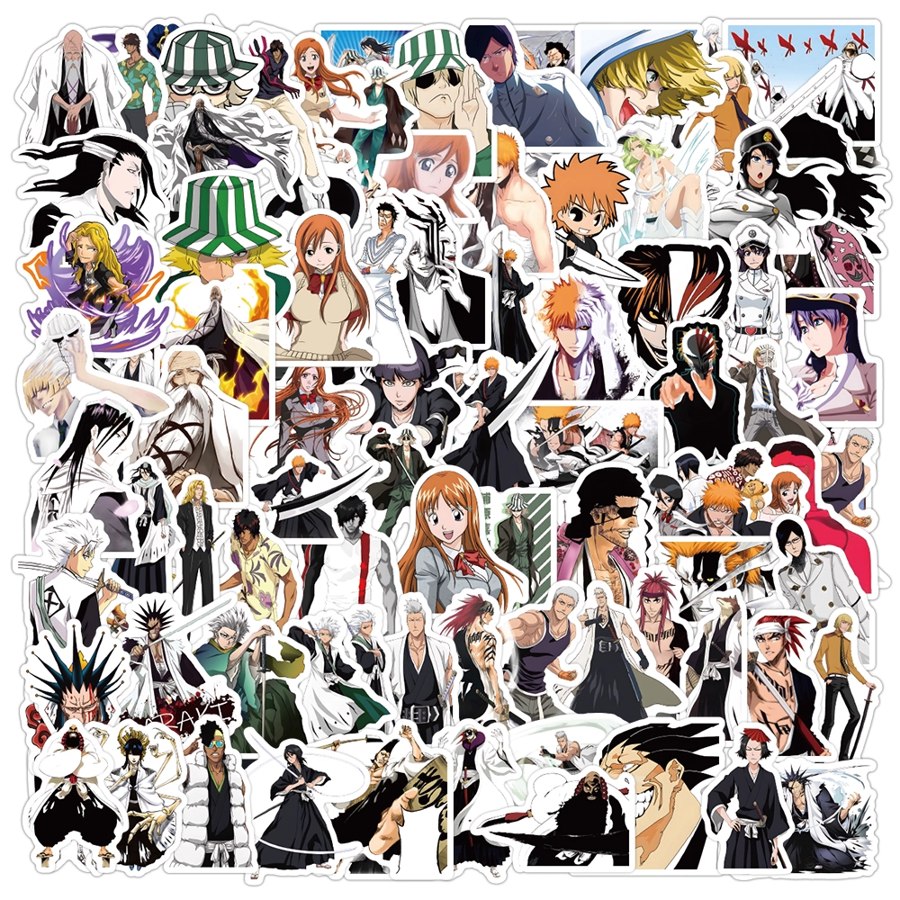 200张日漫死神贴纸合集黑崎一护井上织姬朽木露琪亚人物贴画diy