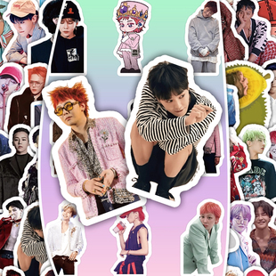150张权志龙贴纸韩国组合Bigbang成员周边行李箱手机装 饰防水贴画