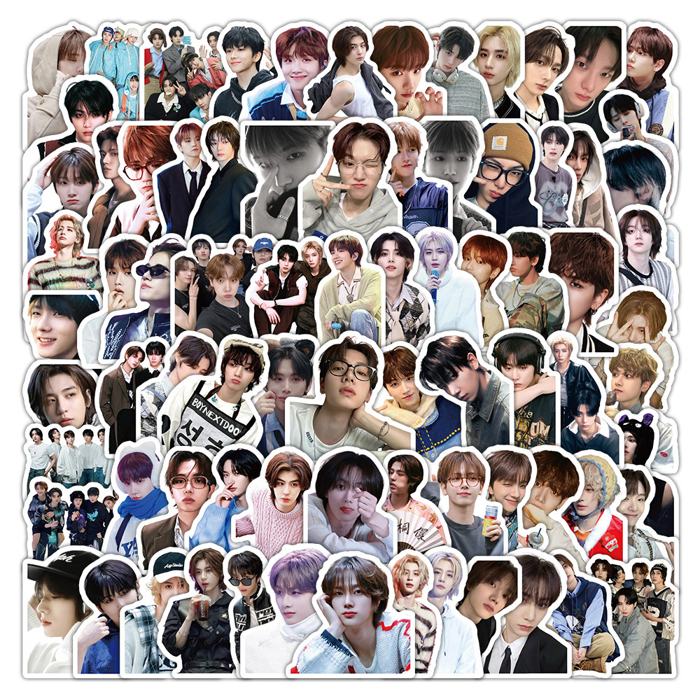 309张韩国男团贴纸高颜值偶像周边帅照贴画diy手账手机壳背卡贴