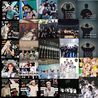 EXO14周年贴纸伯贤张艺兴吴世勋