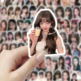 306张张元 饰贴画diy 英贴纸偶像女团IVE成员周边手账素材行李箱装