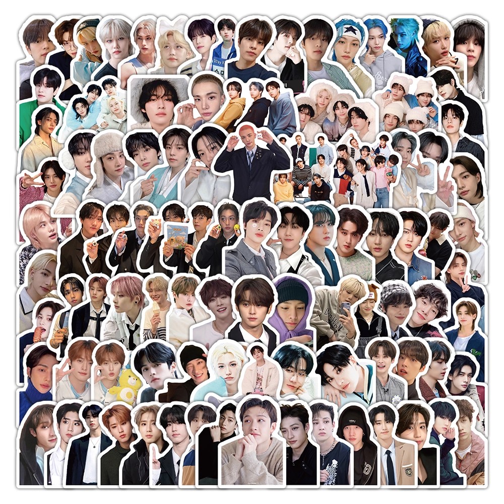 206张StrayKids男团贴纸成员周边高清照片笔记本行李箱装饰贴画