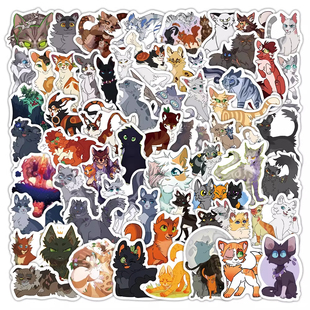 226张猫武士warriors cats贴纸动物奇幻小说周边创意装饰防水贴画