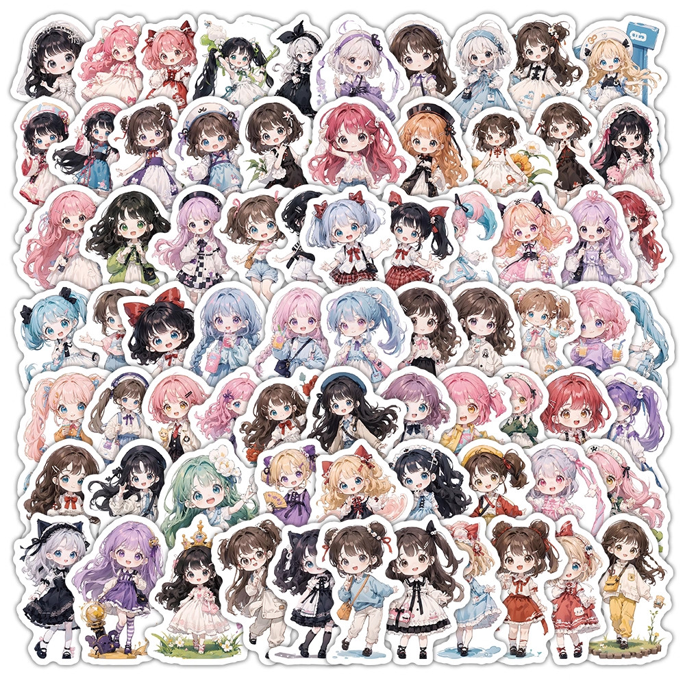200张可爱萝莉少女贴纸卡通Q版二次元美少女图案装饰手账防水贴画,文具电教/文化用品/商务用品,贴纸/立体贴纸,淘宝优惠券,粉丝福利购,淘宝优惠卷