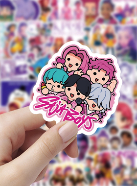 439张KPopDemonHunters猎魔女团贴纸卡通周边手机行李箱装饰贴画