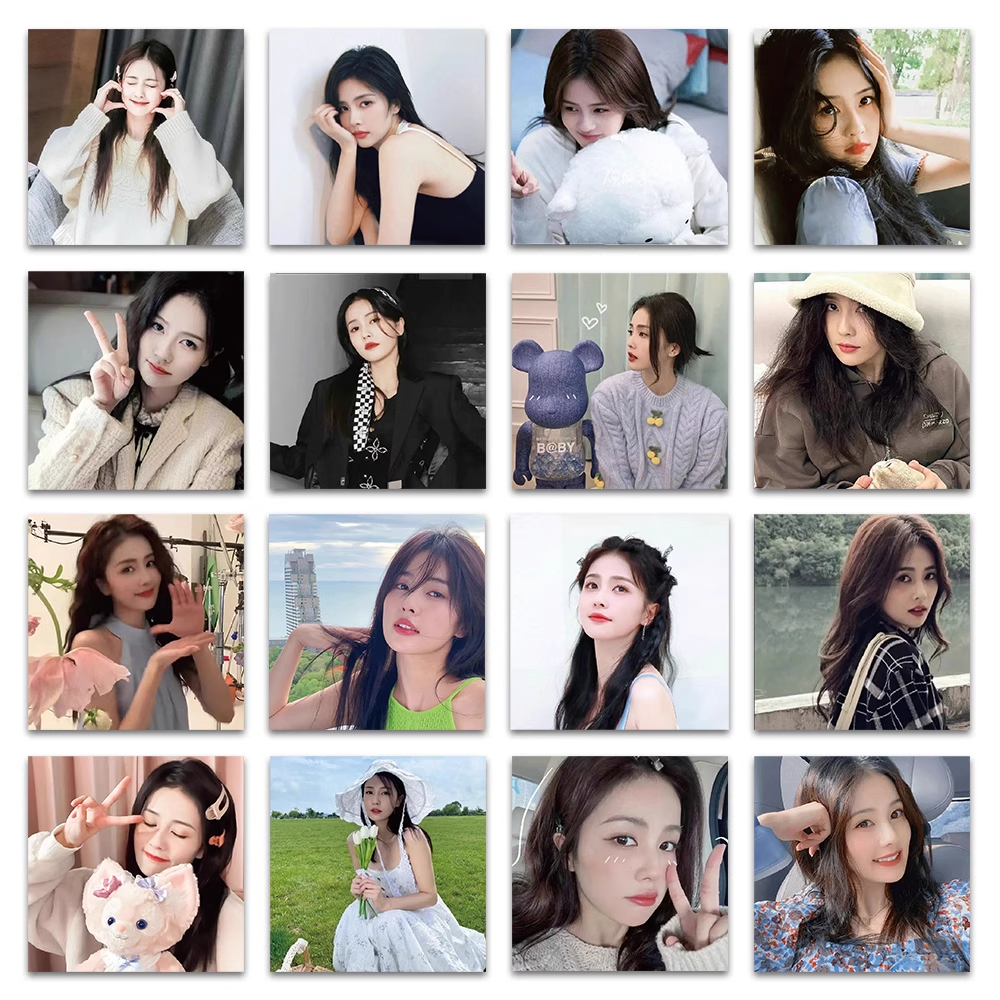 99张白鹿贴纸合集内娱明星照片应援行李箱冰箱装饰防水自粘贴画