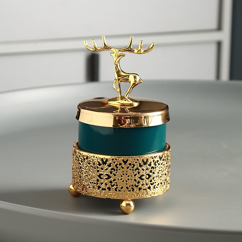 ins北欧家用陶瓷牙签筒桶创意高档客厅个性时尚轻奢棉签盒收纳罐