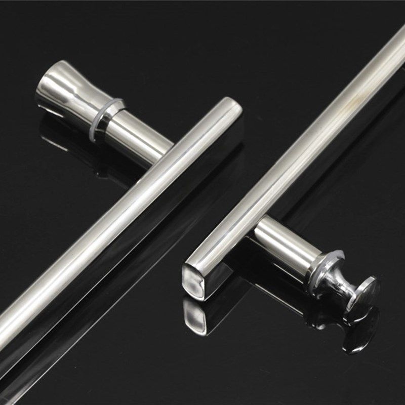 淋浴房拉手浴室门拉手不锈钢304卫生间玻璃门移门把手扁管孔距145