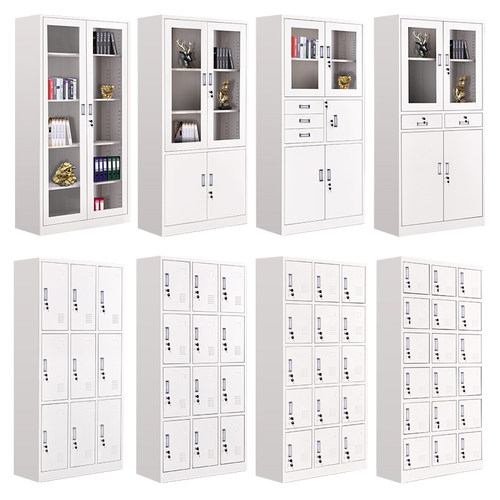 北京铁皮文件柜宿舍更衣柜彩色员工储物存包碗柜职员单门带锁矮柜