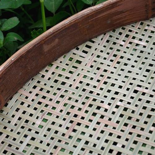 四川宜宾手工全青篾竹编有孔竹筛子 细孔圆簸箕竹制品 59厘米包邮