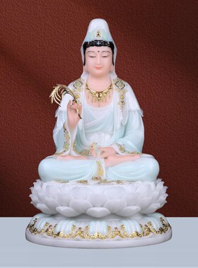 汉白玉释迦牟尼佛像观音菩萨家用供奉地藏王菩萨弥勒佛全堂佛摆件