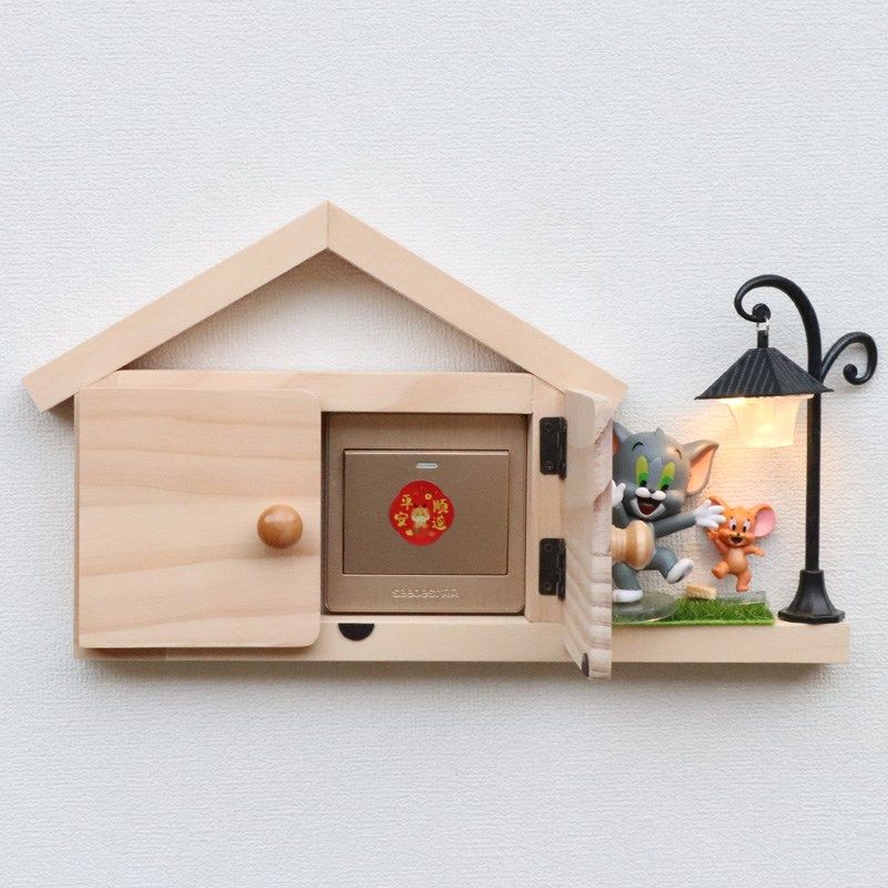 实木开关边框套洞口遮丑保护套插座装饰墙贴双排开插板遮挡简约风