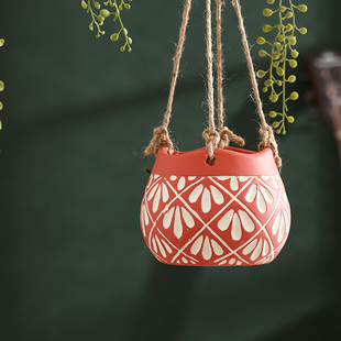 吊兰吊篮花盆垂吊盆悬挂式 挂钩墙上花盆创意绿萝盆挂壁多肉吊兰盆