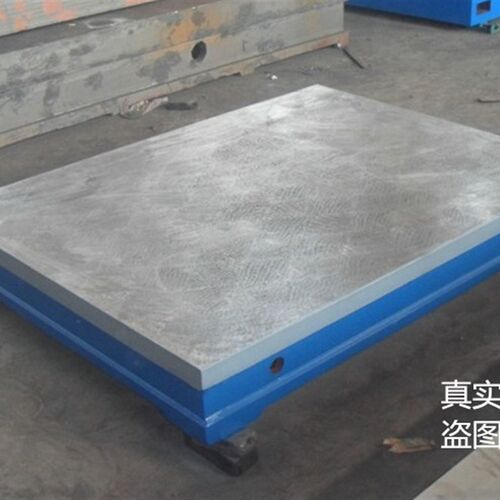 检验桌钳工划线平台测量T型槽焊接装配研磨试验工作台1米铸铁平板