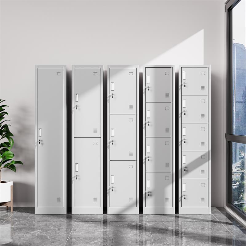 单门更衣柜铁皮柜带锁员工储物柜存包柜办公衣柜收纳柜更衣室鞋柜