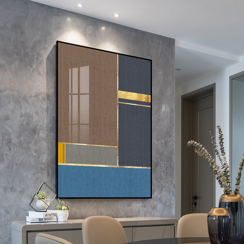 小众艺术装饰画抽象图案几何图形挂画黑白线条壁画轻奢客厅玄关画