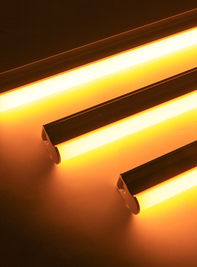 金黄色灯管黄光氛围门头led灯条T5T8一体KTV酒吧广告装修灯带装饰