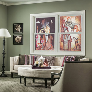 抽象厨房磨砂玻璃贴纸透光不透明卫生间防走光防窥遮光窗花纸贴膜