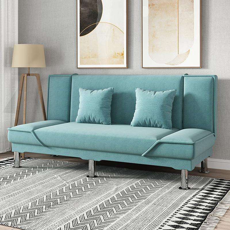 油蜡皮PU皮懒人小户型三人双人沙发简易可折叠客厅两用单人沙发床