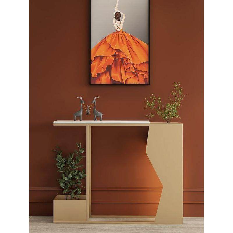 现代玄关桌铁艺轻奢极窄门厅走廊创意岩板入户高端花架玄关台柜,金属材料及制品,金属结构件,淘宝优惠券,粉丝福利购,淘宝优惠卷