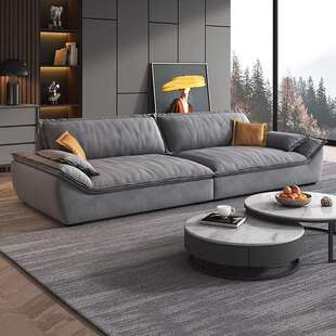 意式极简帆船科技布艺沙发客厅简约轻奢直排家用房