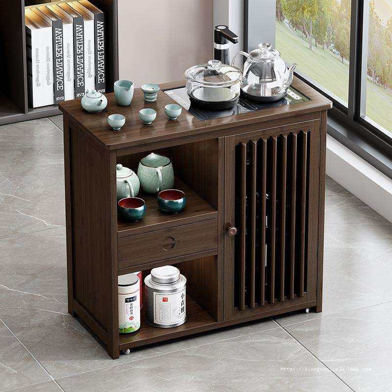 可移动泡茶台茶桌旁柜边柜边几储物茶水柜实木带轮烧水壶一体茶几,3C数码配件,USB灯,淘宝优惠券,粉丝福利购,淘宝优惠卷