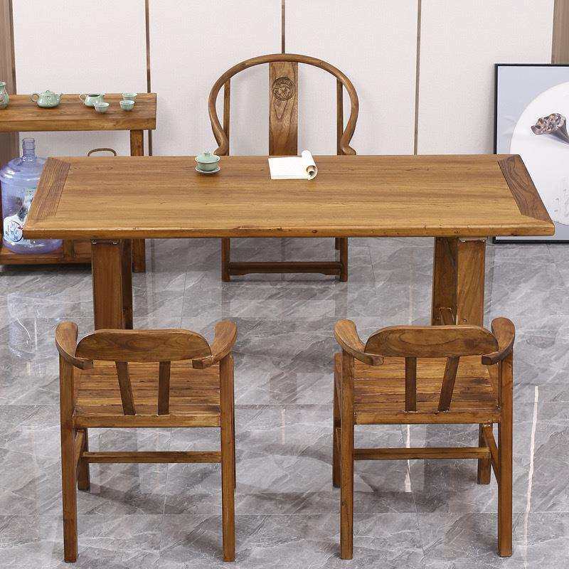 老榆木长方形茶桌做旧民宿大板桌办公室喝茶桌家用学习桌实木餐桌,3C数码配件,USB灯,淘宝优惠券,粉丝福利购,淘宝优惠卷