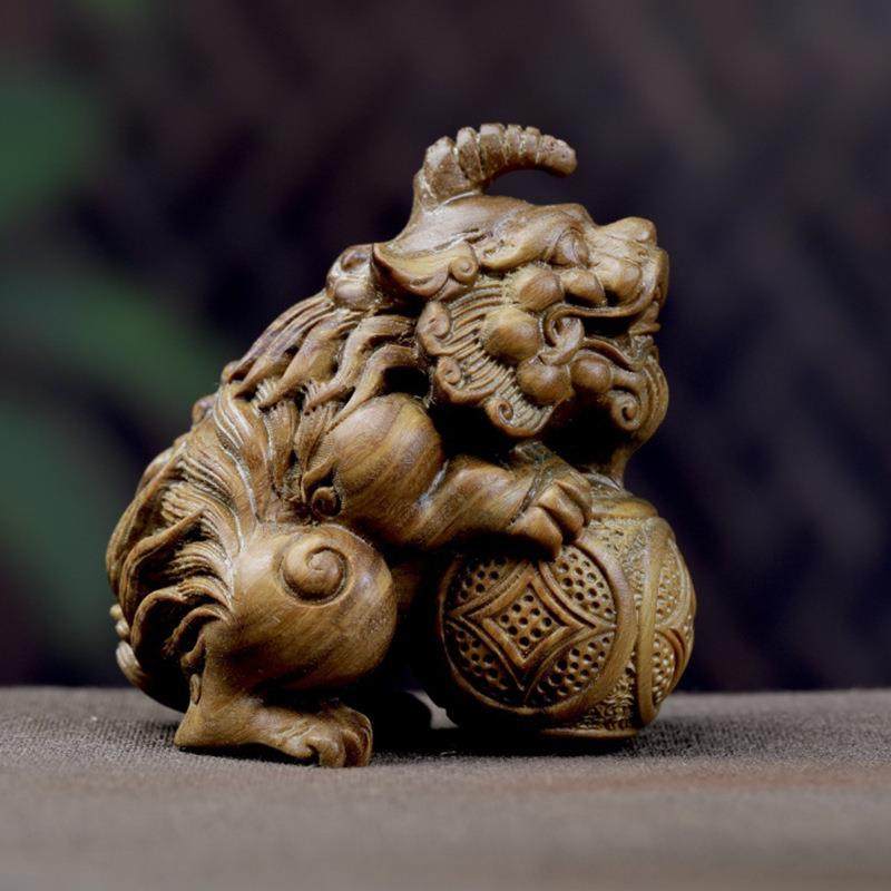 绿檀木雕吉狮献瑞神兽动物守门实木雕刻家居客厅茶室玄关装饰摆件,五金/工具,其他电线电缆,淘宝优惠券,粉丝福利购,淘宝优惠卷