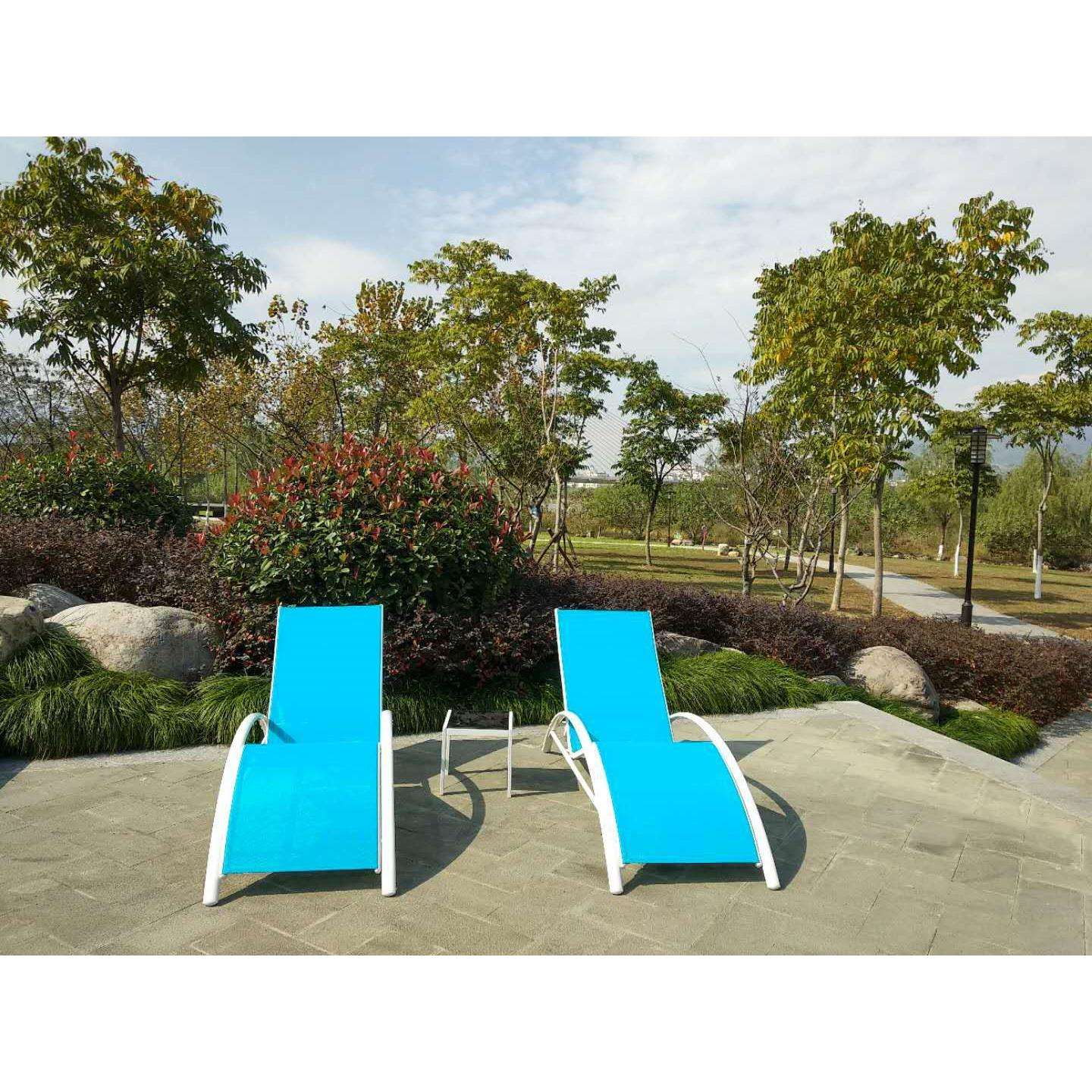 厂家直销，拆装三件套，休闲用品，户外用品，半铝铁躺床带茶几