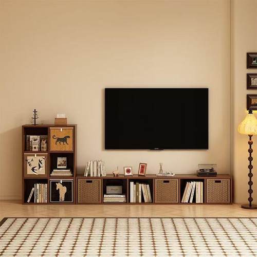 中古风电视柜矮柜地柜客厅家用落地卡莱克自由组合格子柜收纳储物